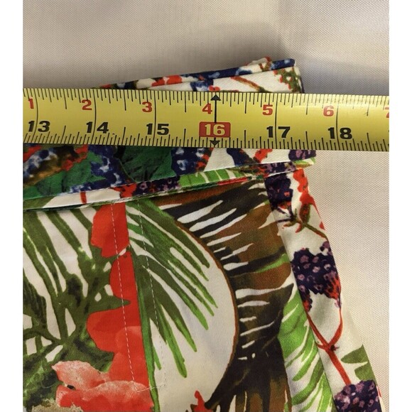 SOFT SURROUNDINGS ALine Skirt Size Large Petite Floral Tropical Pockets Belted - Picture 9 of 9